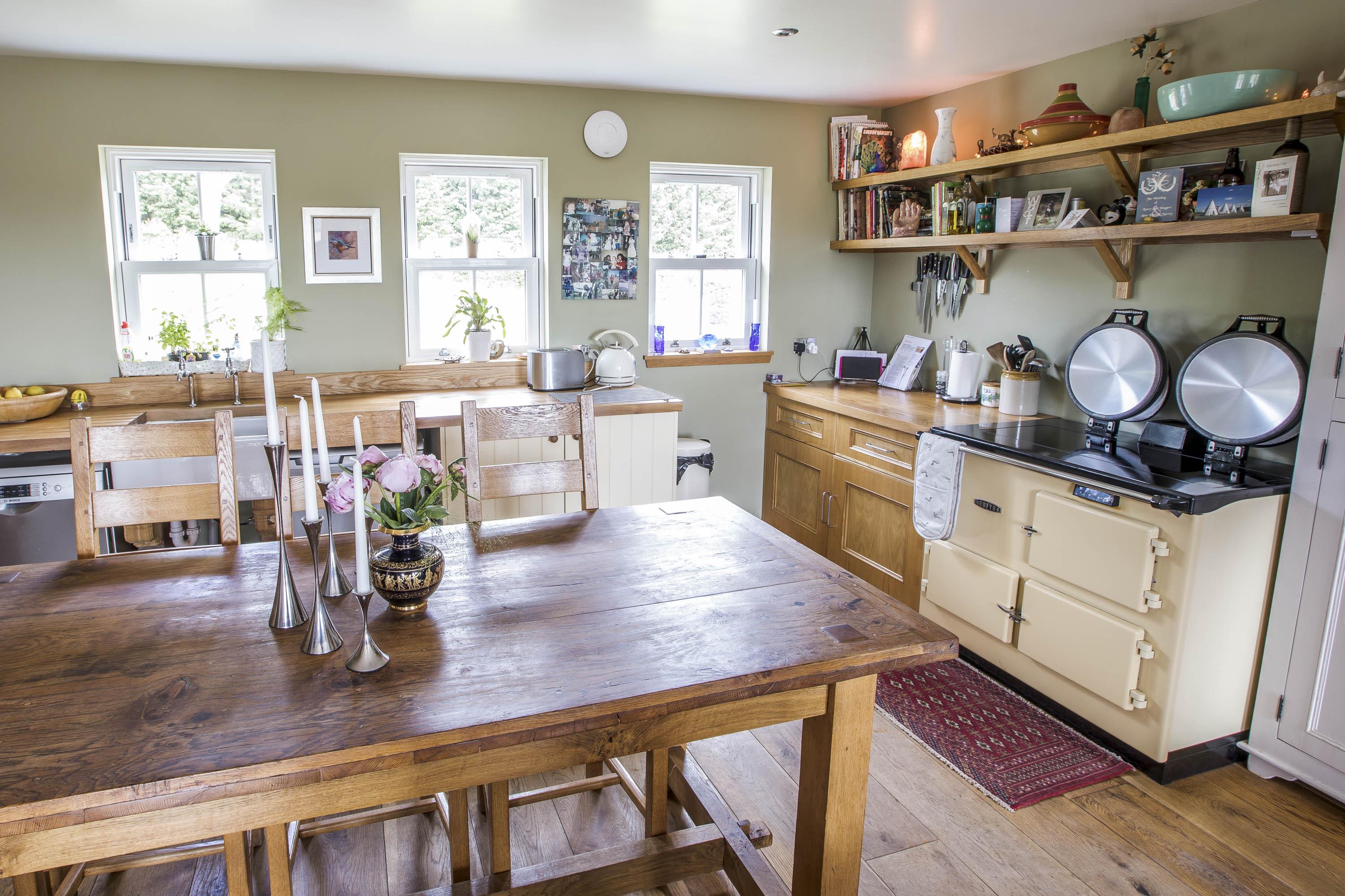Interior of country kitchen with Aga, one of the projects of Harry Taylor & Co, Perth.